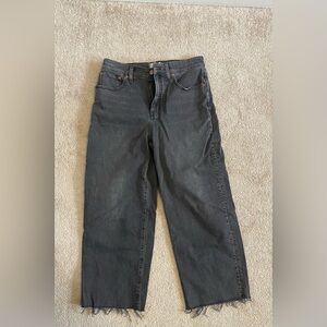 Black wide leg Madewell jeans